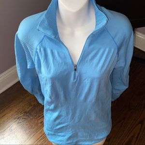 Patagonia Capilene Midwt 1/4 Zip Seamless Top L EUC
